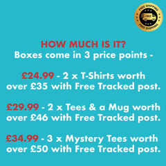 Horror Movie Merch Box - Cool Movie Parody Designs - Free Tracked UK Shipping - 60 Day Money Back Guaranteed