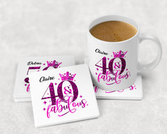 Personalised Ladies 40th Birthday Mug for Women - Custom Name, Birthday Gift, Multiple Colours