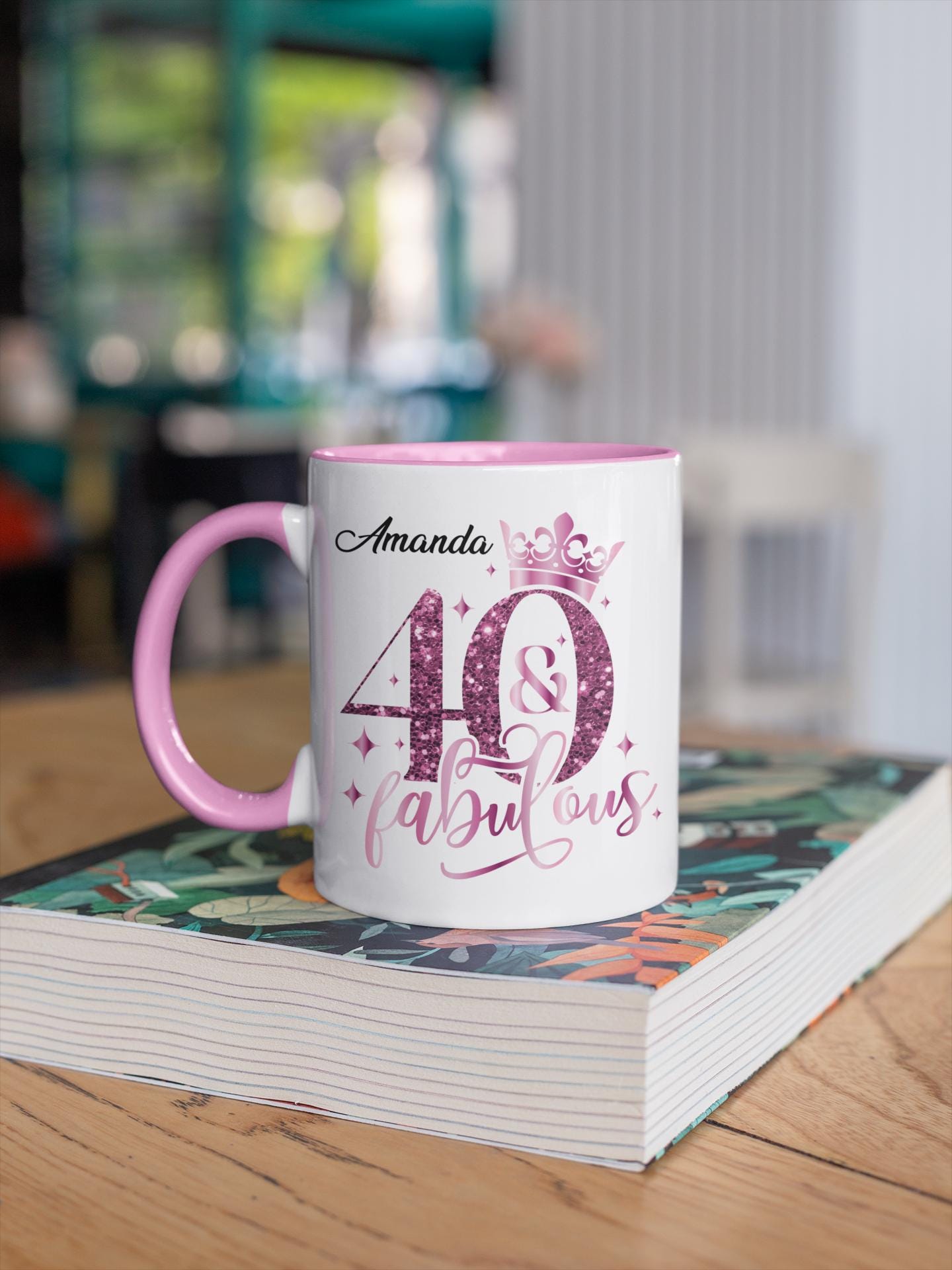 Personalised Ladies 40th Birthday Mug for Women - Custom Name, Birthday Gift, Multiple Colours