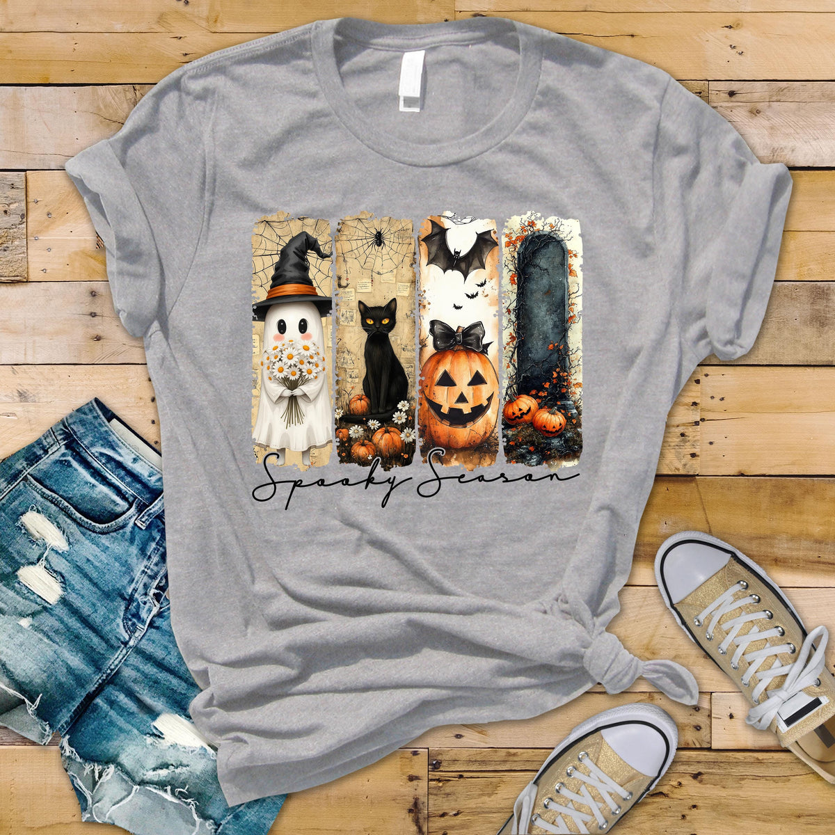 Halloween T-Shirt - Spooky Season Design on Premium Tee - Funny Graphic Tee with Free Tracked UK Postage