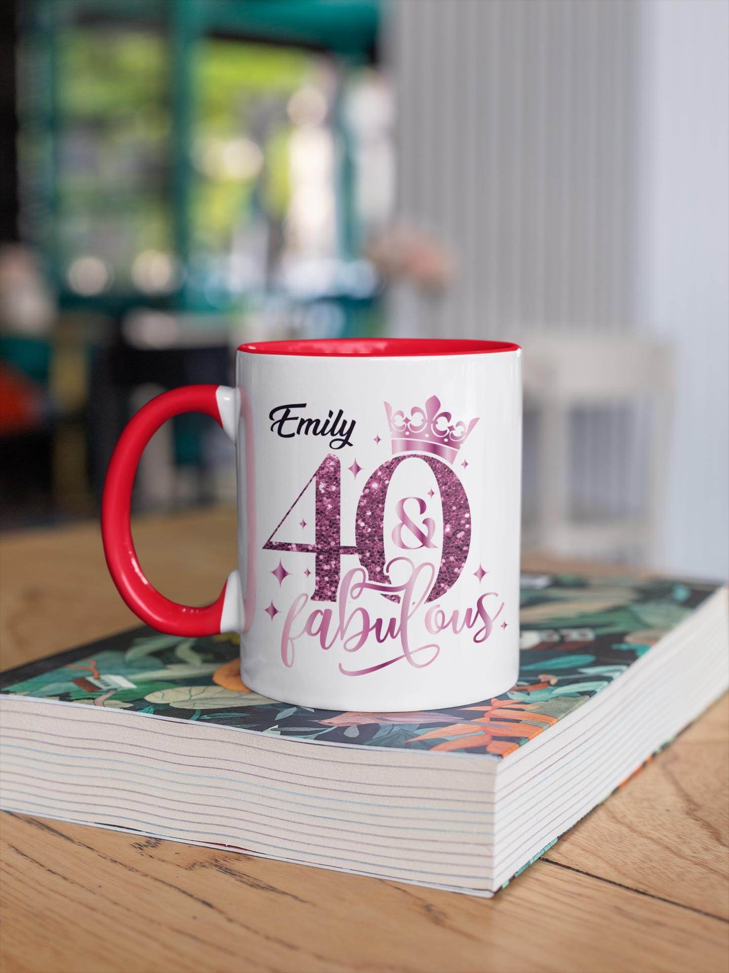 Personalised Ladies 40th Birthday Mug for Women - Custom Name, Birthday Gift, Multiple Colours