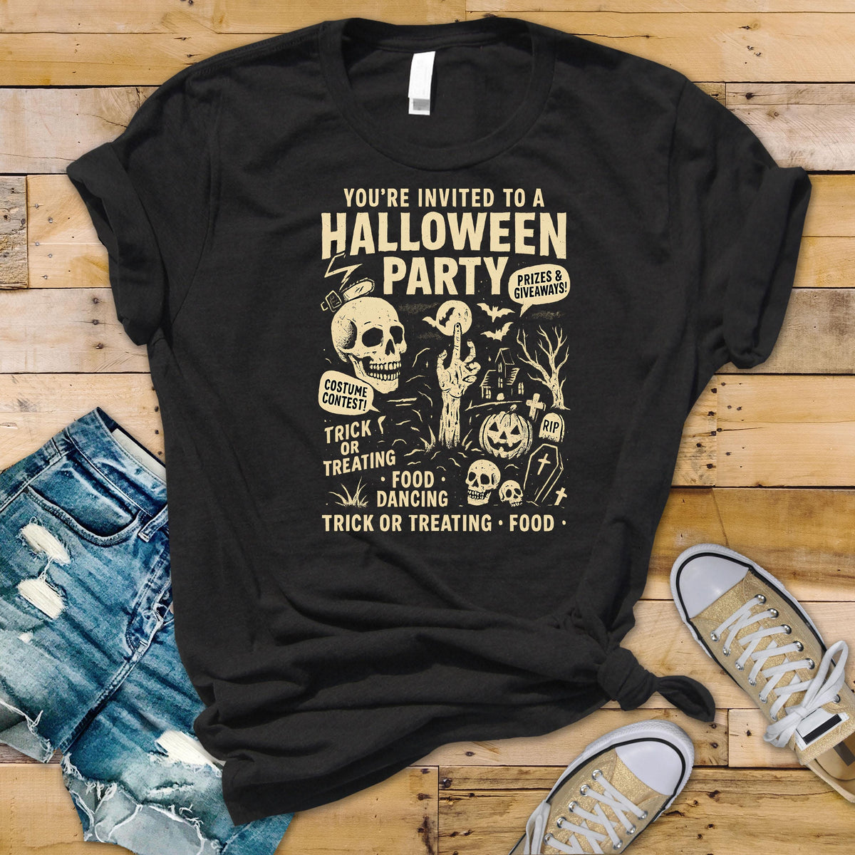 Halloween Shirt: Funny Party Graphic Tee - Fast Tracked UK Post