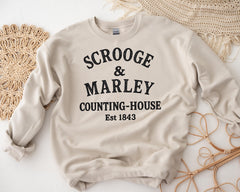 Christmas Sweatshirt: Scrooge & Marley Gildan Graphic Top