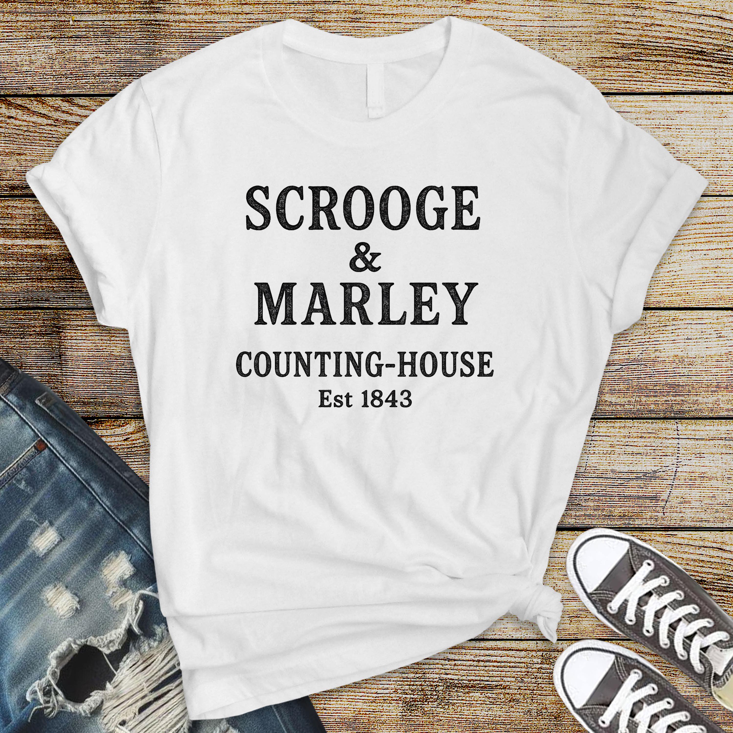 Christmas Movie Parody T-Shirt: Scrooge & Marley Softstyle Tee -Free Tracked UK Shipping