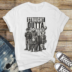 Horror Movie Parody T-Shirt - Straight Outta Nightmares Design on  Premium Tee - Funny Graphic Tee with Tracked UK Postage