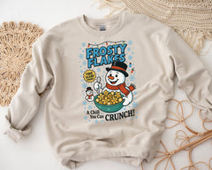 Frosty Flakes Christmas Sweatshirt: Gildan Heavyweight Blend, Free Tracked Post
