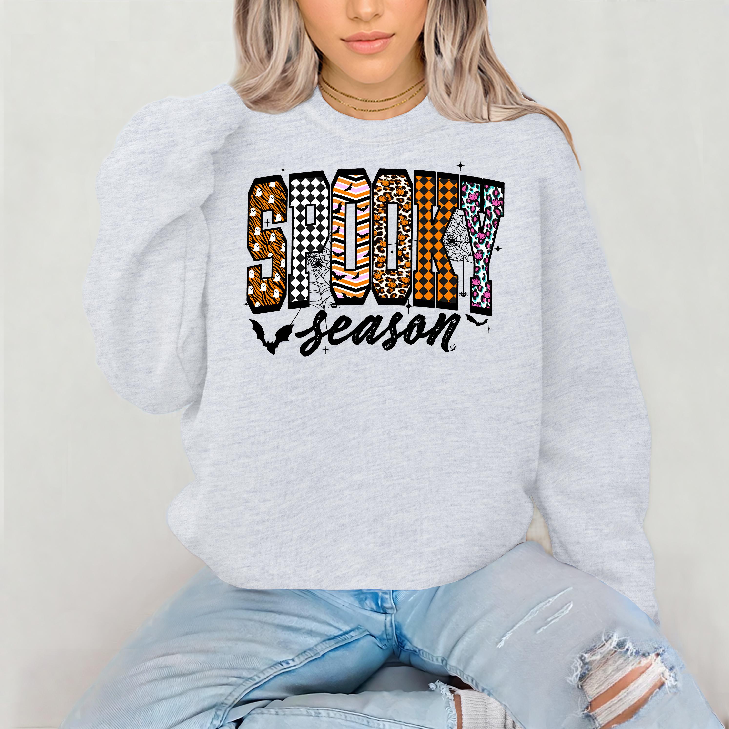 Halloween Sweatshirt: Spooky Season Design - Adults & Kids Sizes, Gildan Heavyweight Blend