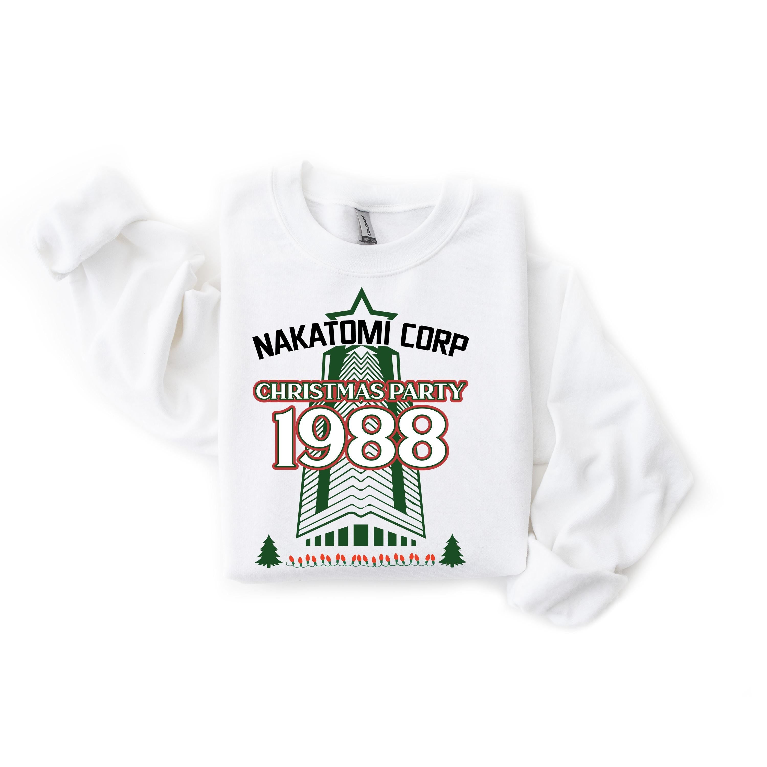 Nakatomi Christmas Party Sweatshirt: 1988 Movie Graphic, Fast UK Tracked Post