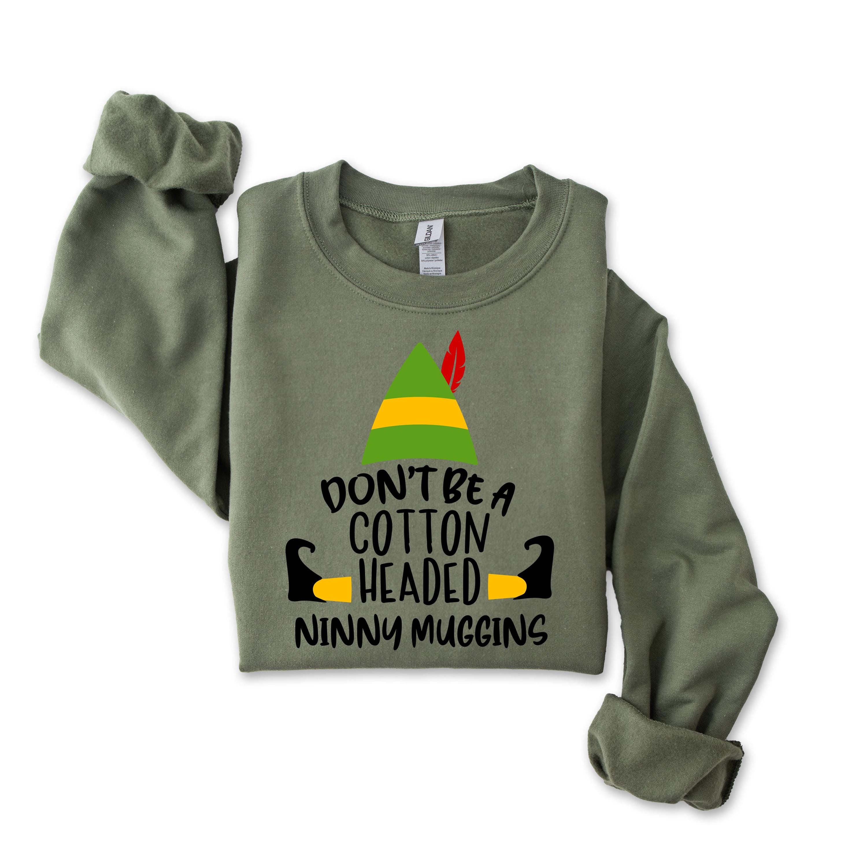 Cotton Headed Ninny Muggins Christmas Sweatshirt: Fast UK Tracked Post