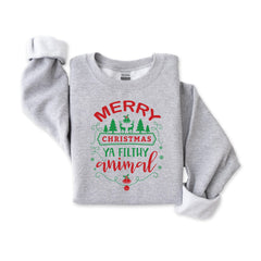 Merry Christmas You Filthy Animal Sweatshirt: Gildan Heavyweight, Free UK Tracked Post