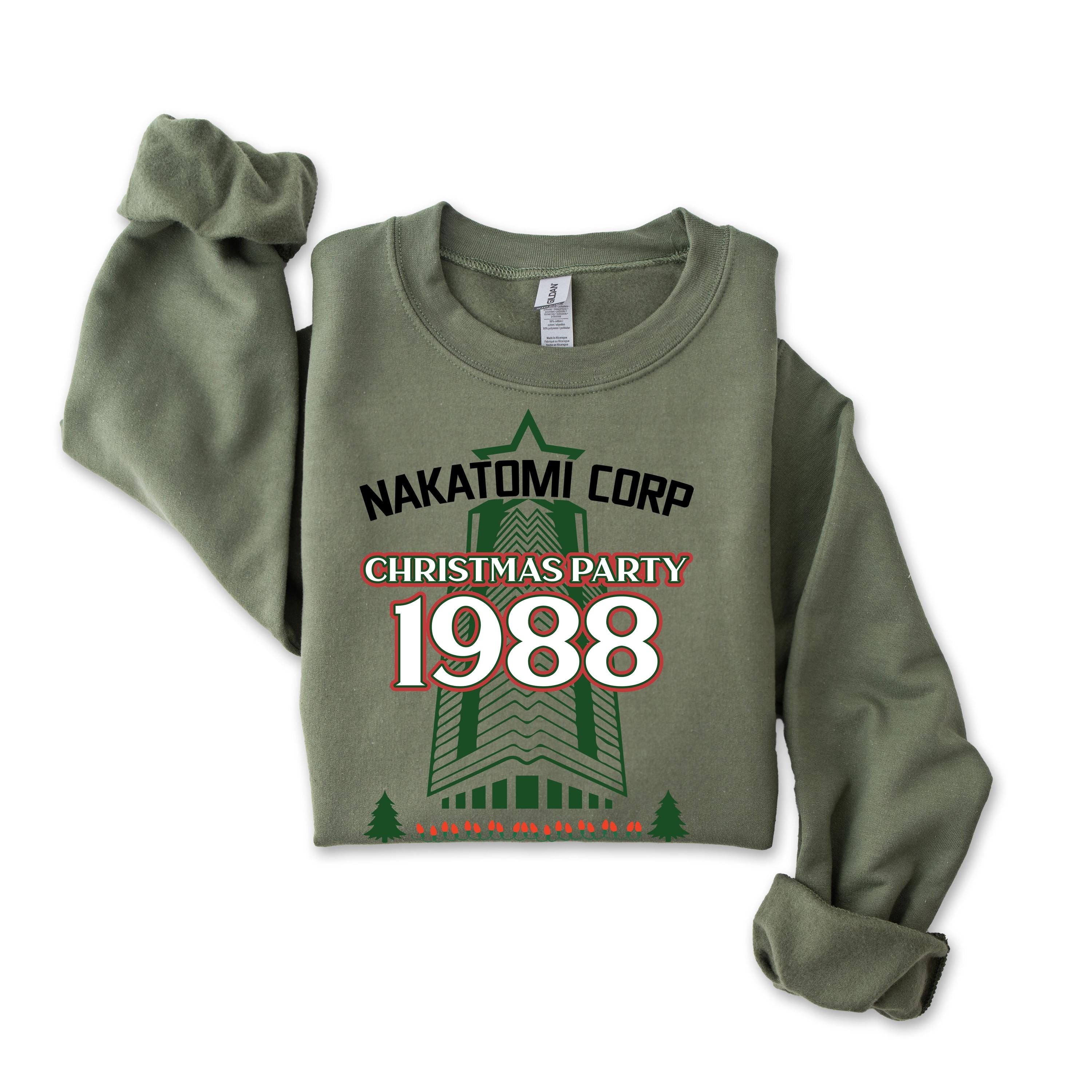 Nakatomi Christmas Party Sweatshirt: 1988 Movie Graphic, Fast UK Tracked Post