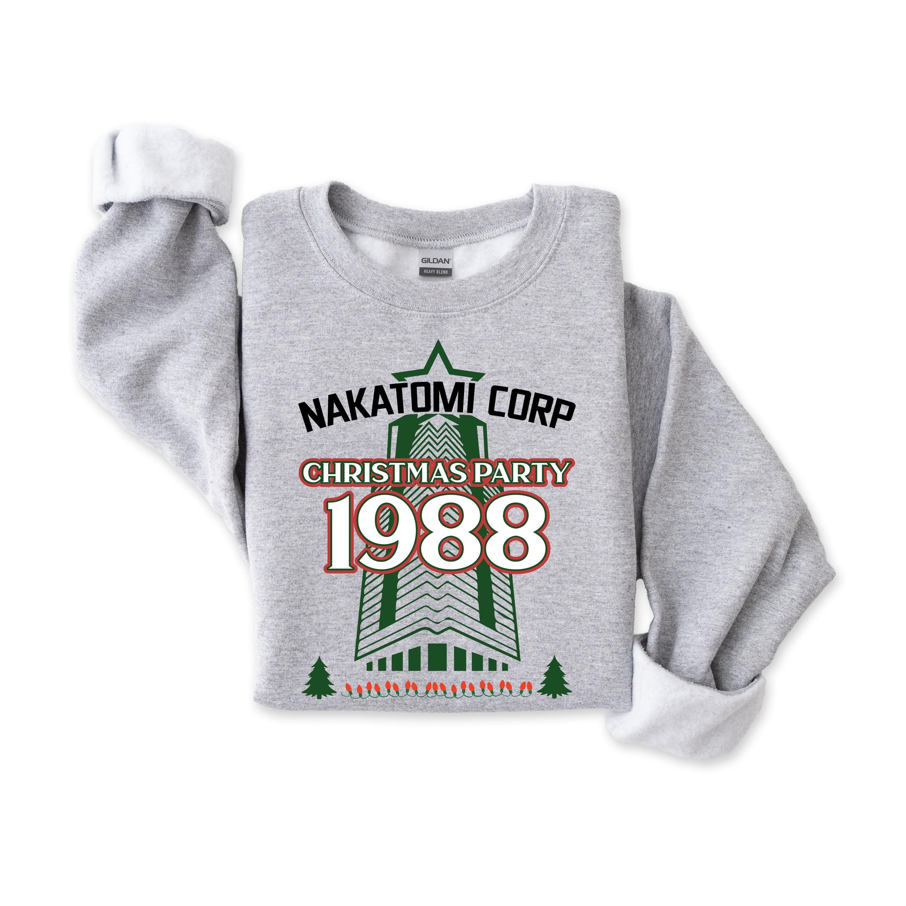 Nakatomi Christmas Party Sweatshirt: 1988 Movie Graphic, Fast UK Tracked Post