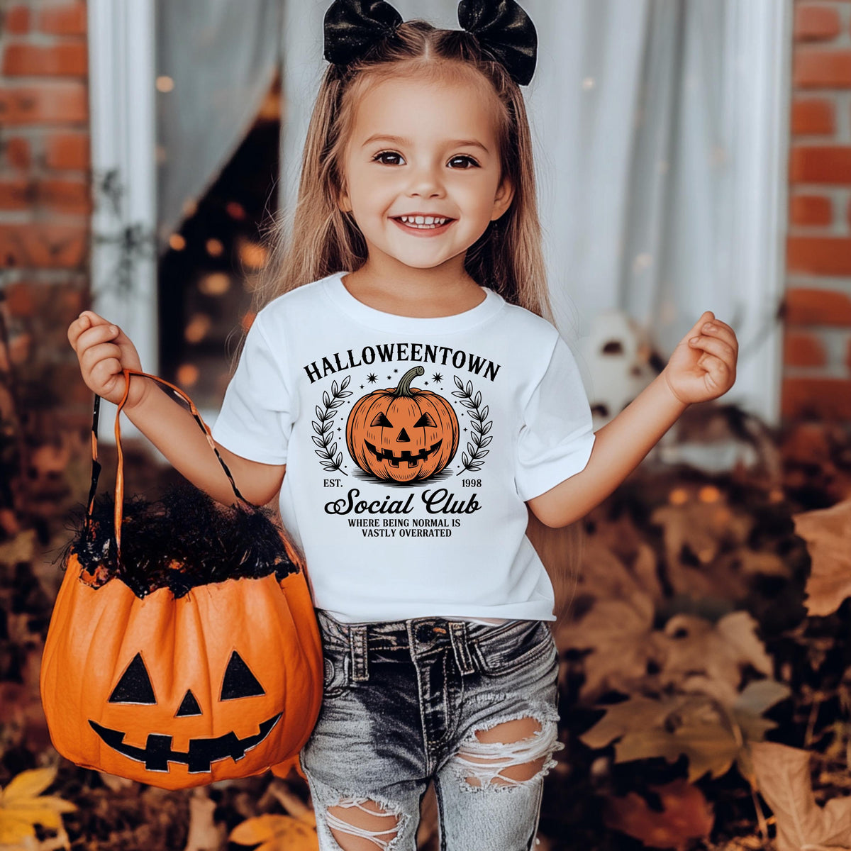 Halloween Kids T-Shirt |  Halloween Social Club Design on Softstyle Premium Tee | UK Free Tracked Post