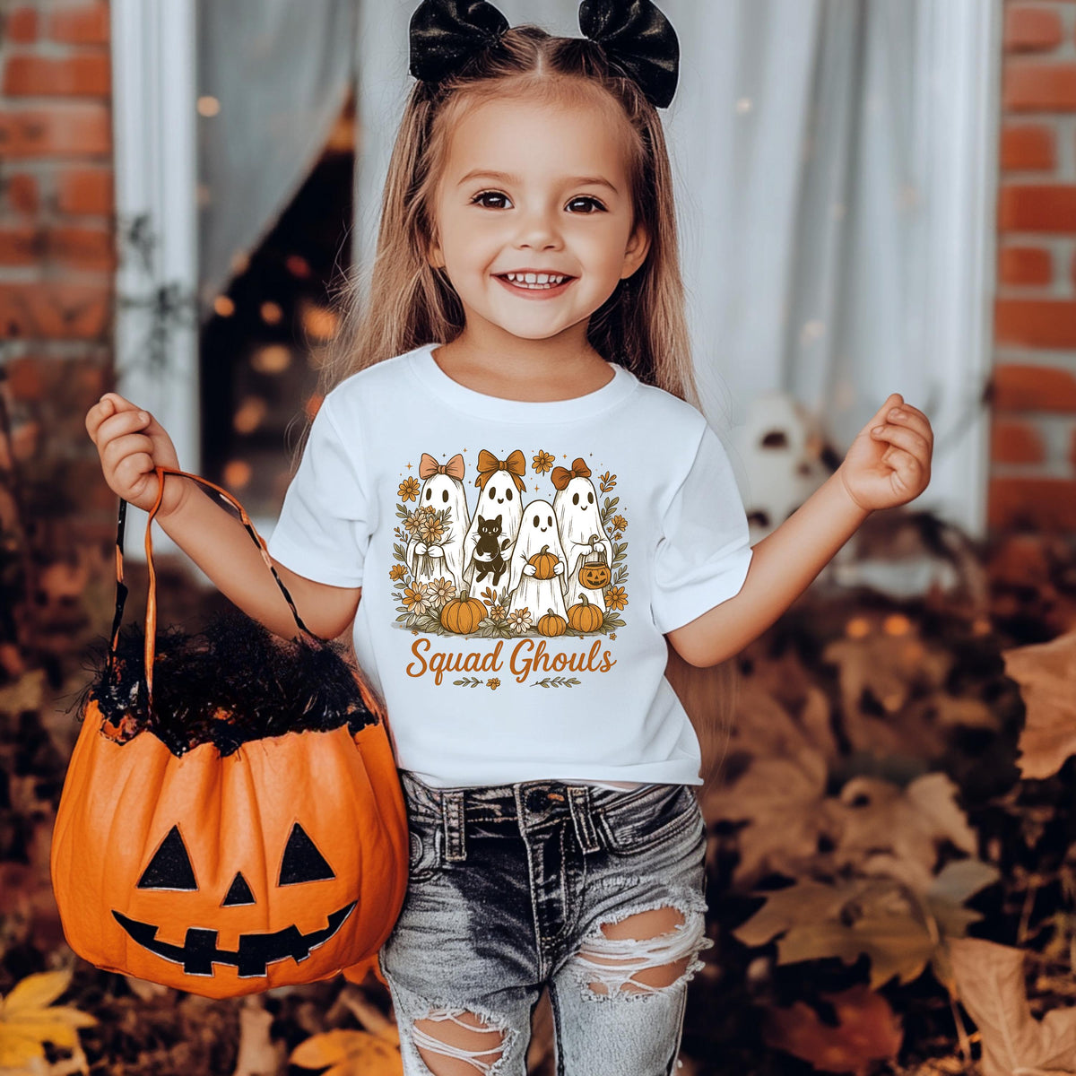 Kids Halloween Shirt: Squad Ghouls - Fast UK Tracked Post