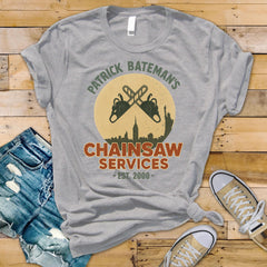 Movie Shirt : Patrick Bateman Chainsaw Services Design