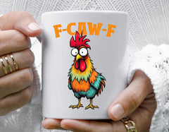 F-Caw-F Mug - Funny Coloured Chicken Unisex Graphic Design - Fast UK Tracked Postage