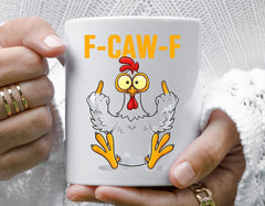 F-Caw-F Mug - Funny Fingers Chicken Unisex Graphic Design - Fast UK Tracked Postage