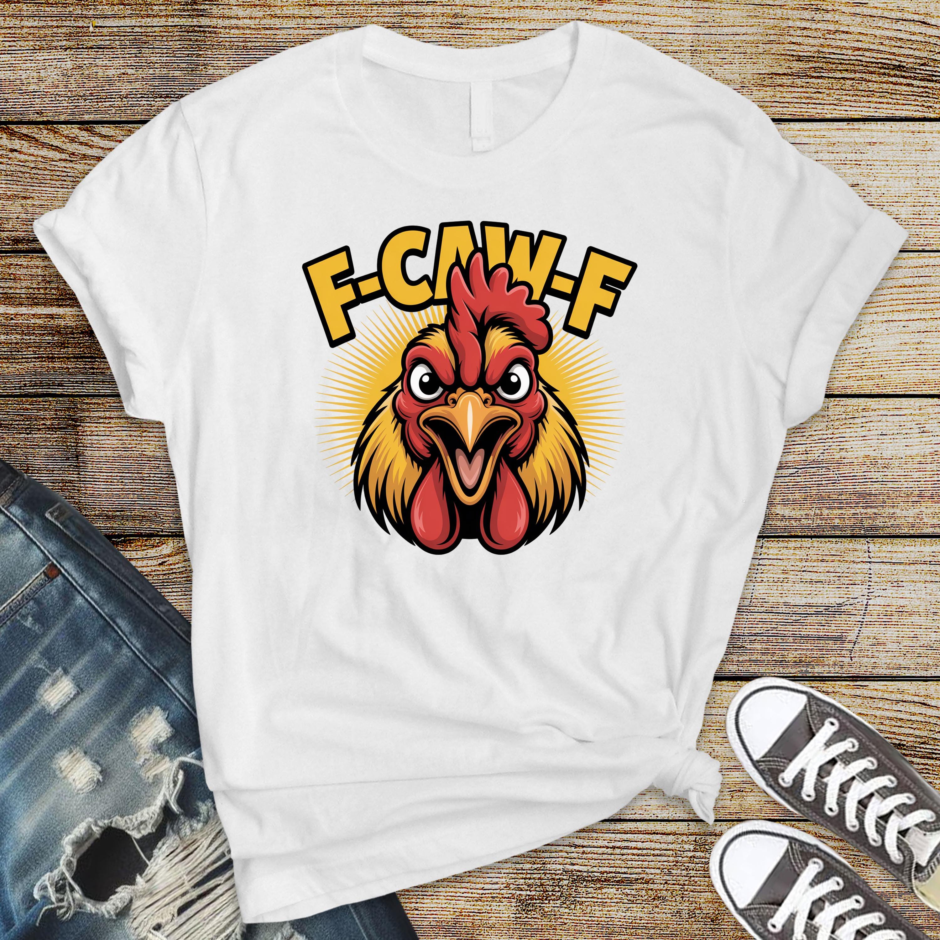 F-Caw-F Face Funny Shirt: Tracked UK Shipping