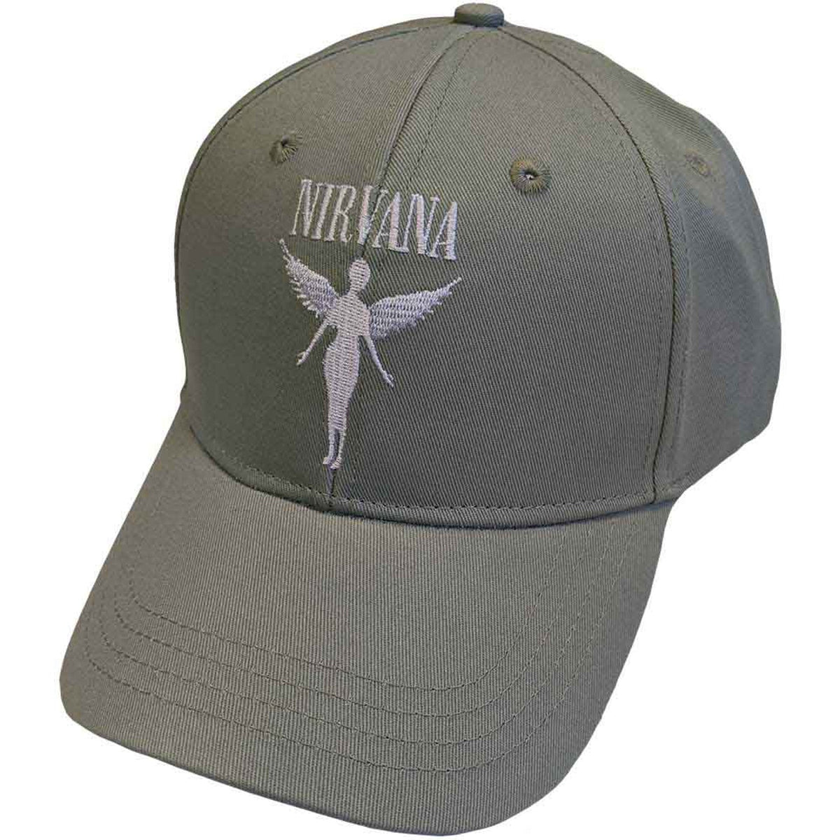 Nirvana Unisex Baseball Cap: Angelic Mono (Green) - Official Licensed Product