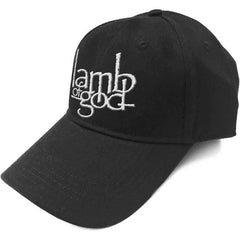 LAMB OF GOD UNISEX BASEBALL CAP: LOGO (BLACK) - Official Licensed Product