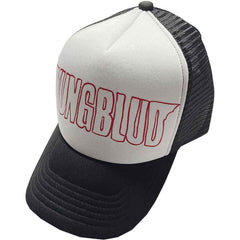Yungblud Unisex Mesh Back Cap: Red Logo Outline (Black) - Official Licensed Product