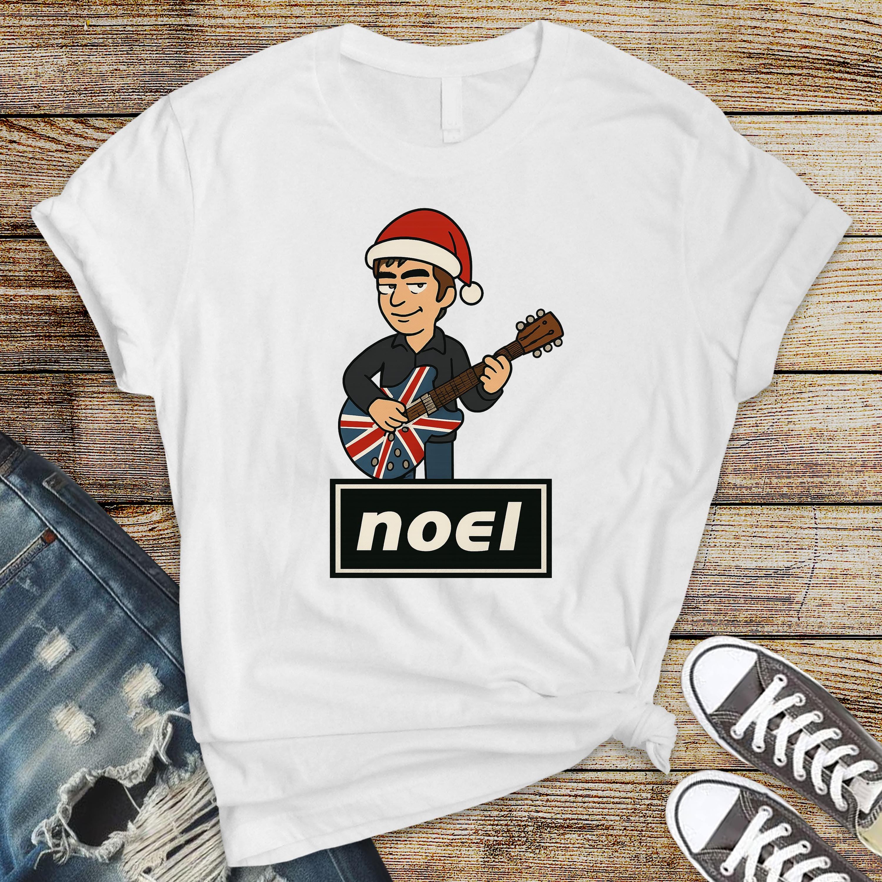 Funny Christmas Noel Music T-Shirt - UK Postage