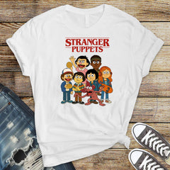 Stranger Puppets T-Shirt: Cult TV Parody, Fast UK Tracked Post