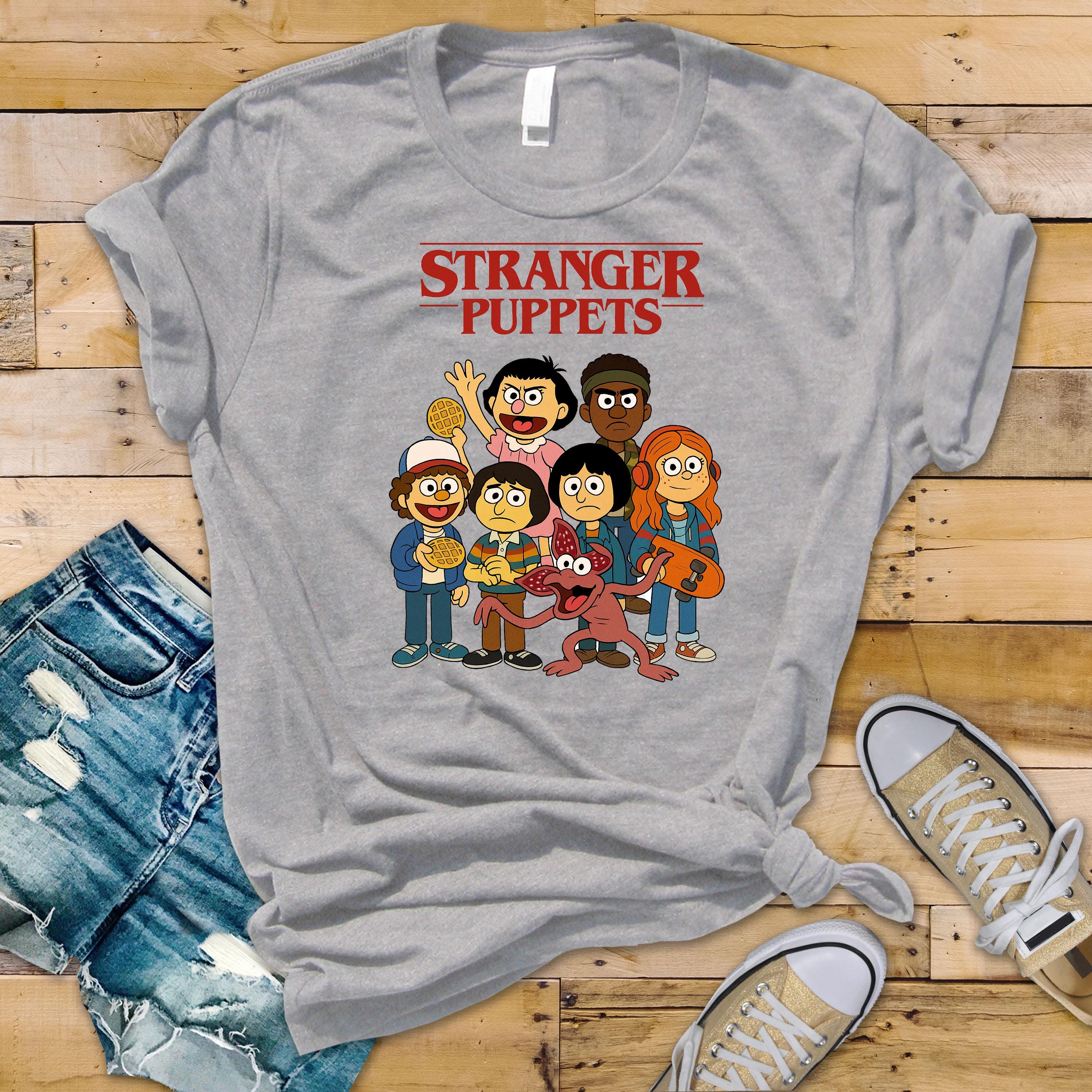 Stranger Puppets T-Shirt: Cult TV Parody, Fast UK Tracked Post