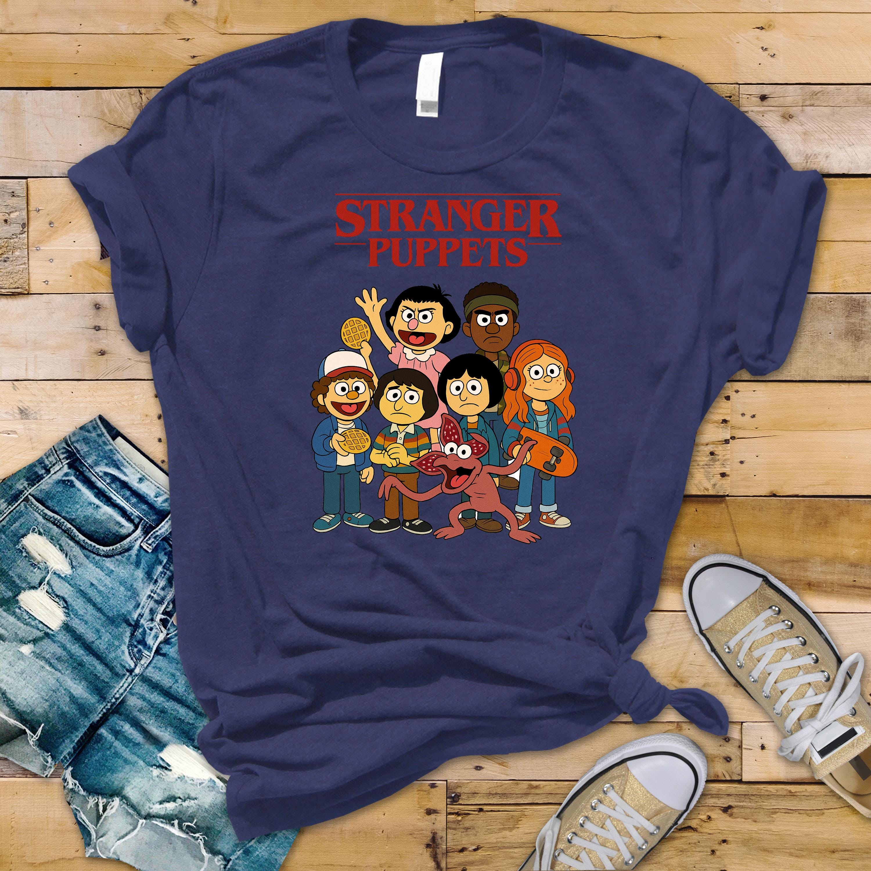 Stranger Puppets T-Shirt: Cult TV Parody, Fast UK Tracked Post