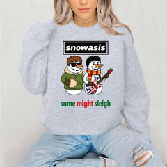 Funny  Christmas Sweatshirt: Snowasis Music Design - Gildan Heavyweight Blend