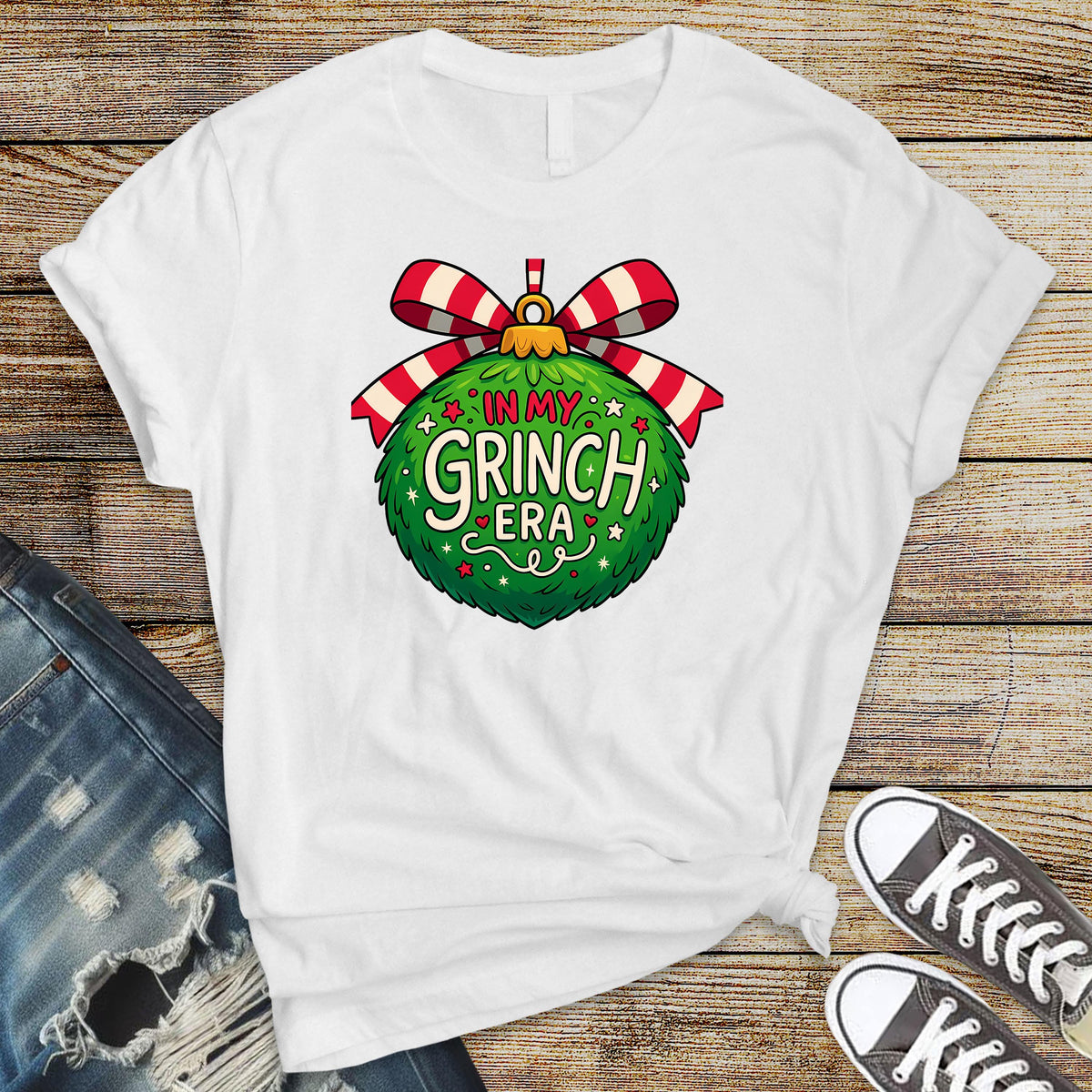 Funny Christmas T-Shirt: In My Grinch Era Design - Softstyle Tee