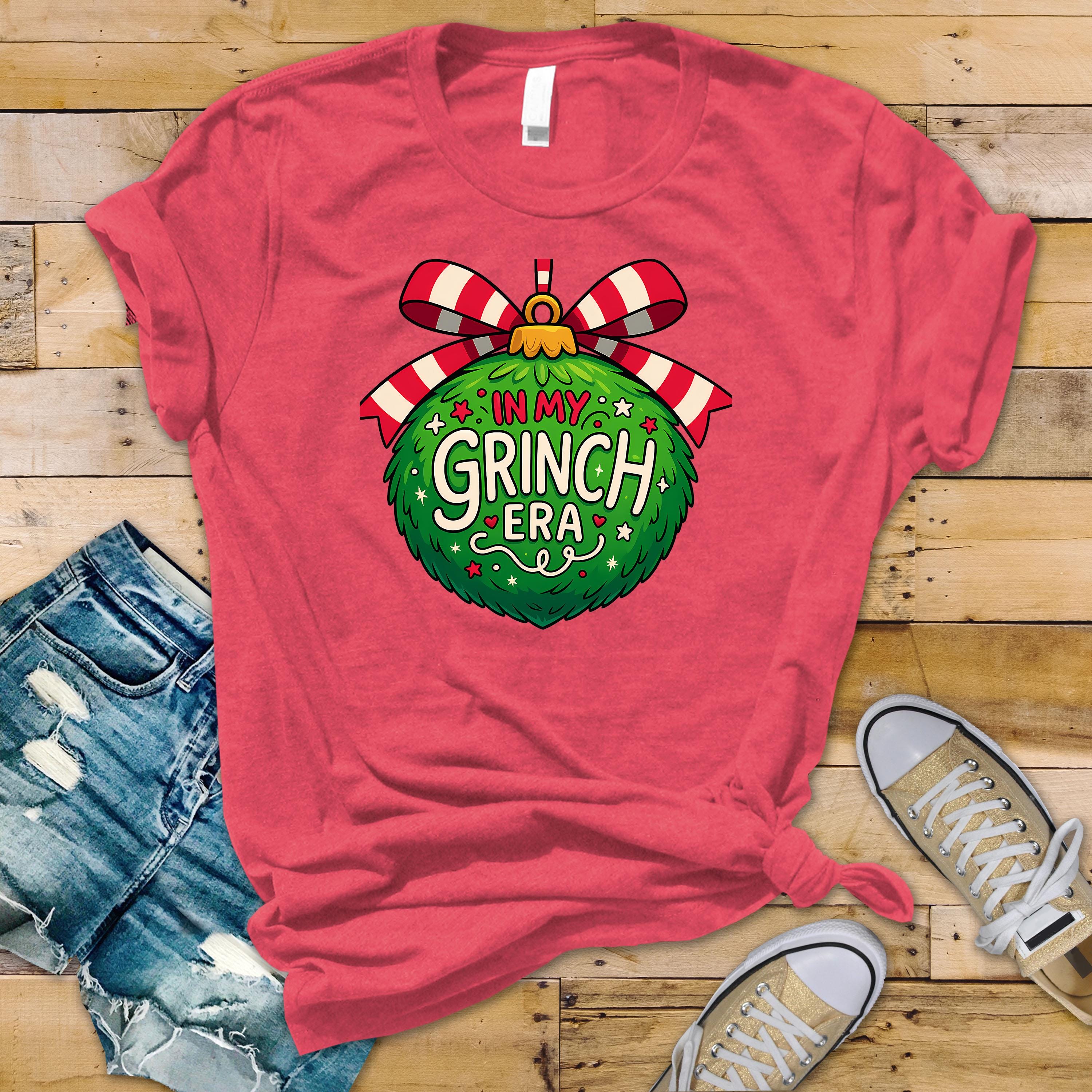 Funny Christmas T-Shirt: In My Grinch Era Design - Softstyle Tee