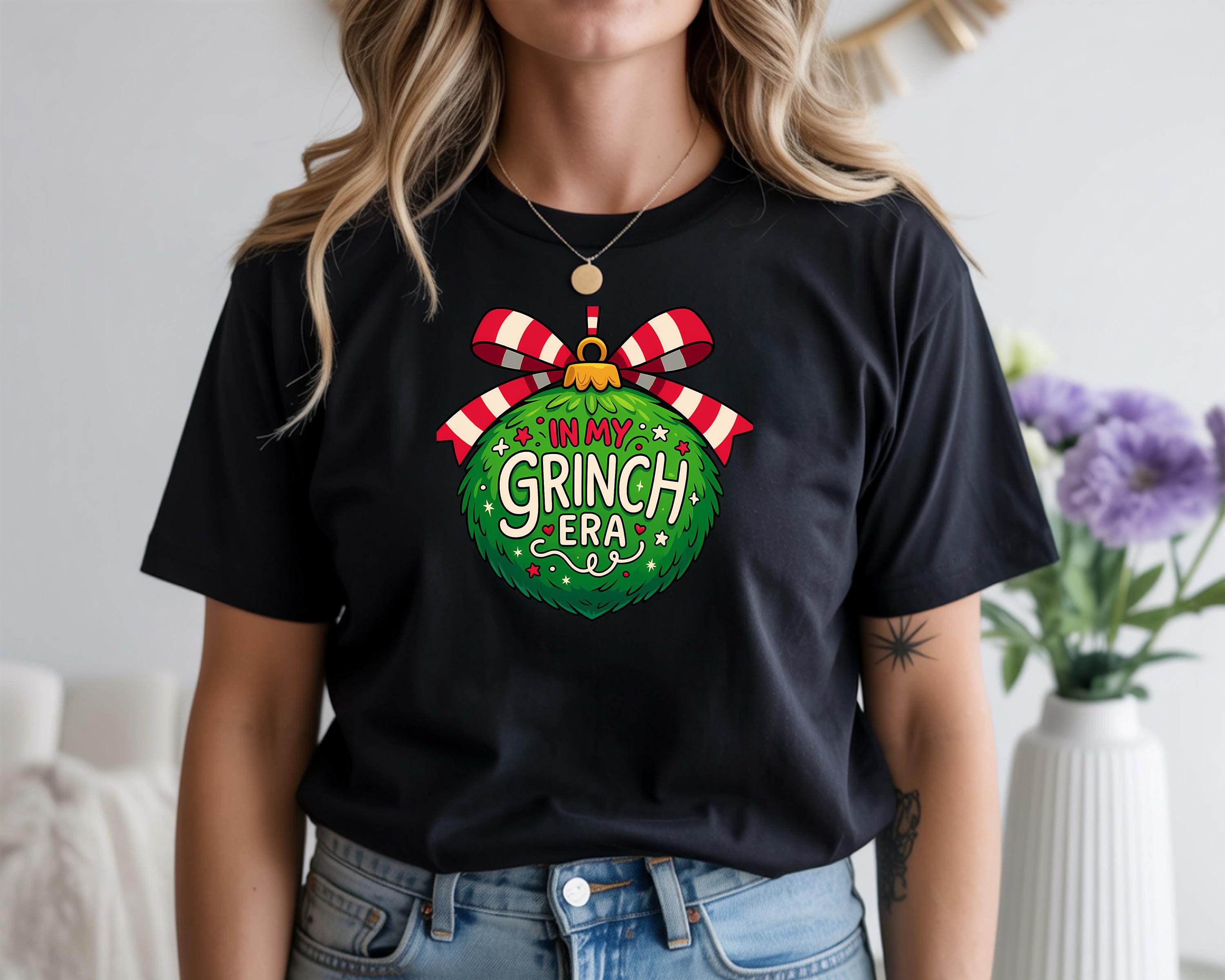Funny Christmas T-Shirt: In My Grinch Era Design - Softstyle Tee
