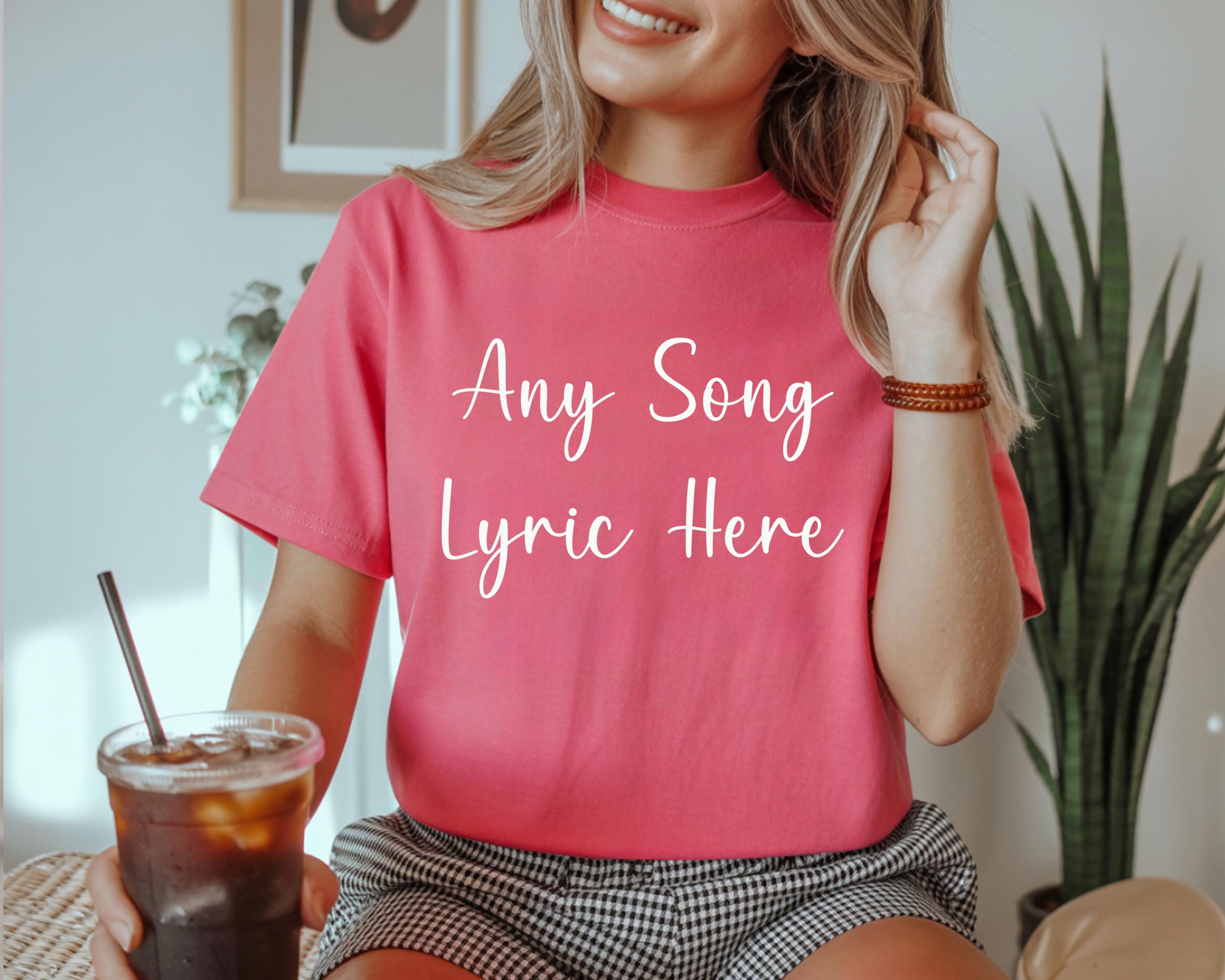 Personalized Song Lyric T-Shirt: Custom Unisex Cotton Tee