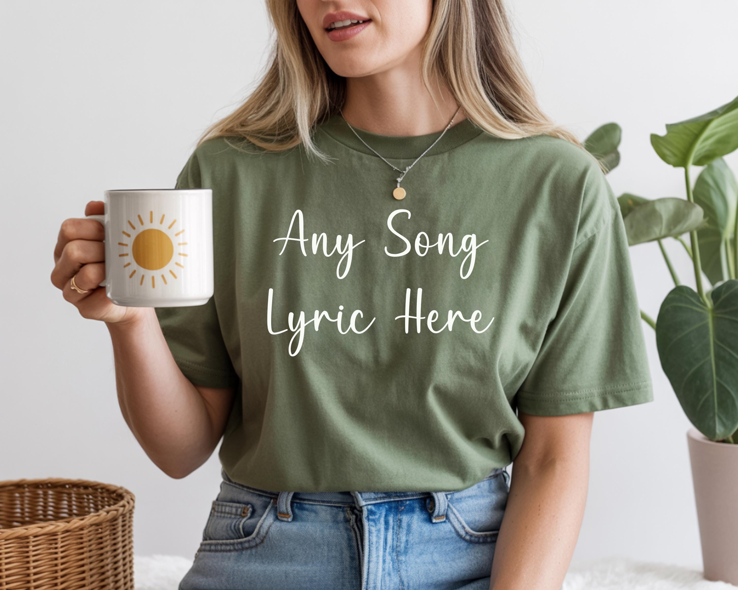 Personalized Song Lyric T-Shirt: Custom Unisex Cotton Tee