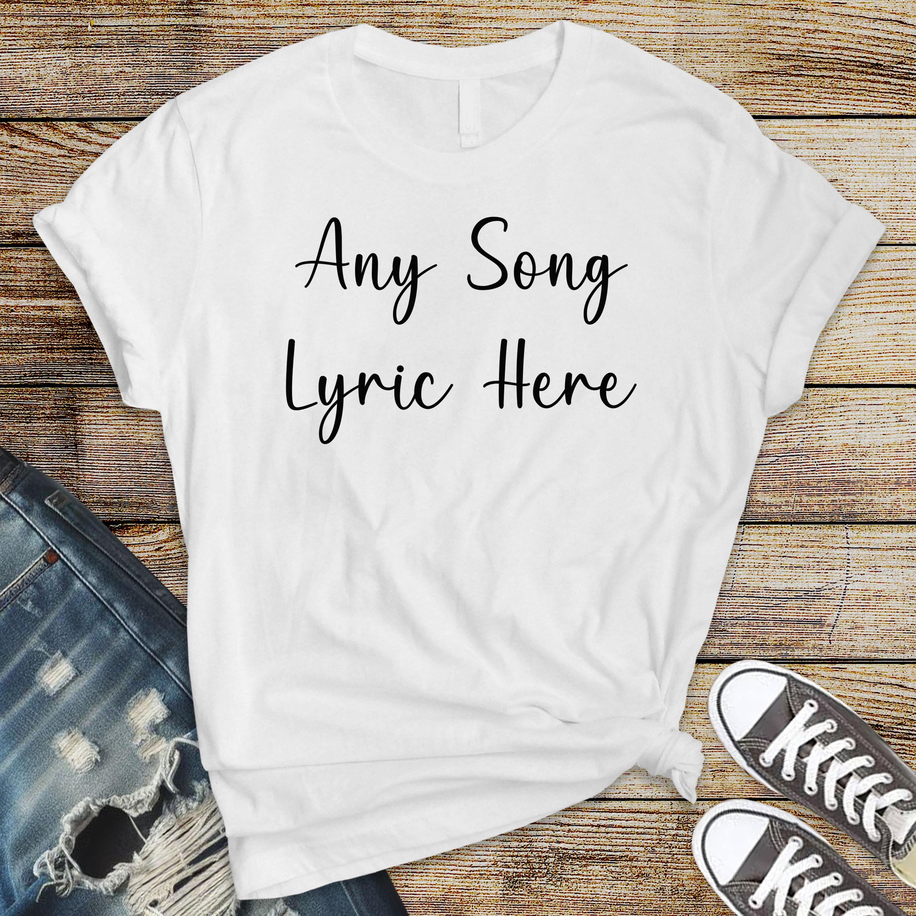 Personalized Song Lyric T-Shirt: Custom Unisex Cotton Tee