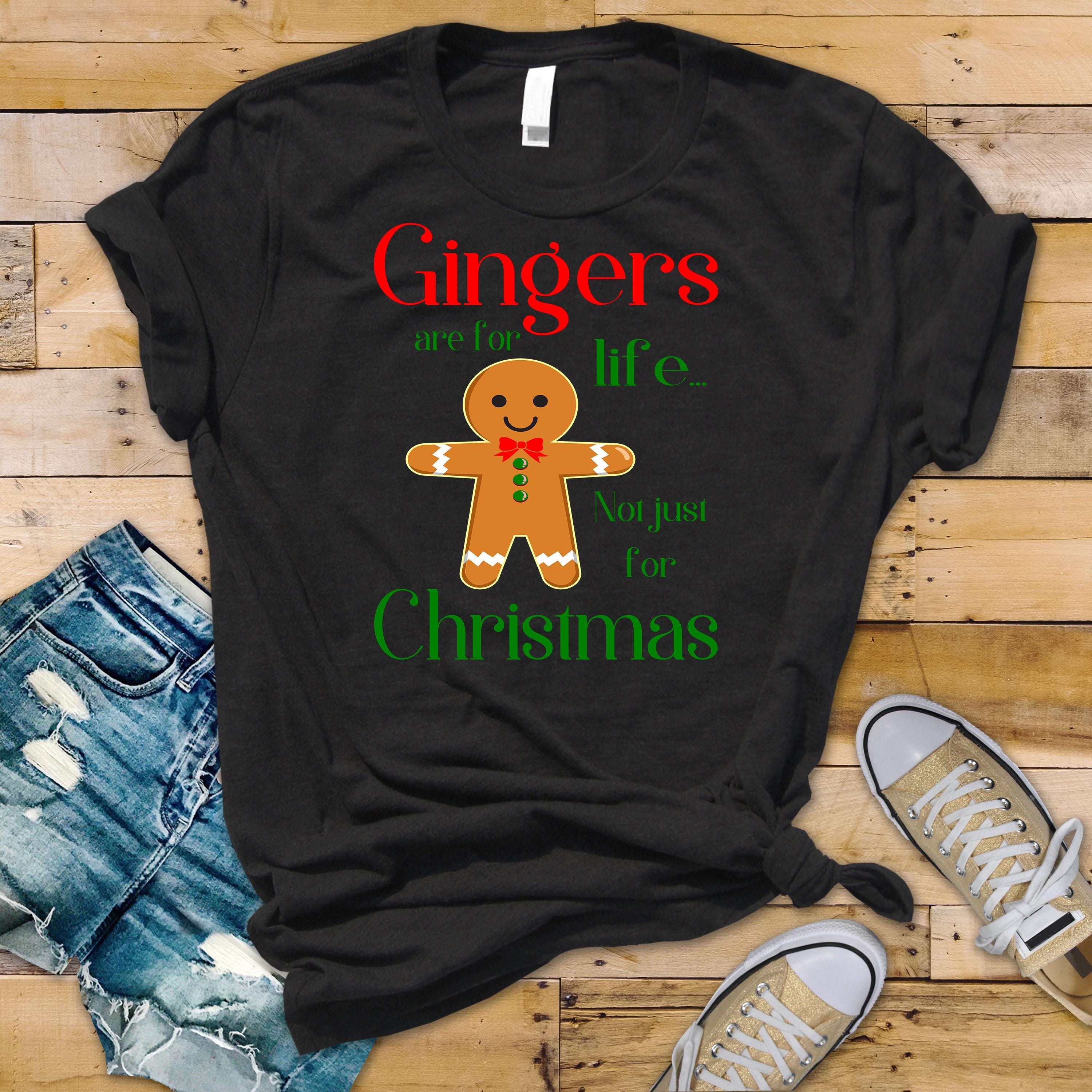 Funny Christmas T-Shirt: Ginger for Life Parody Tee