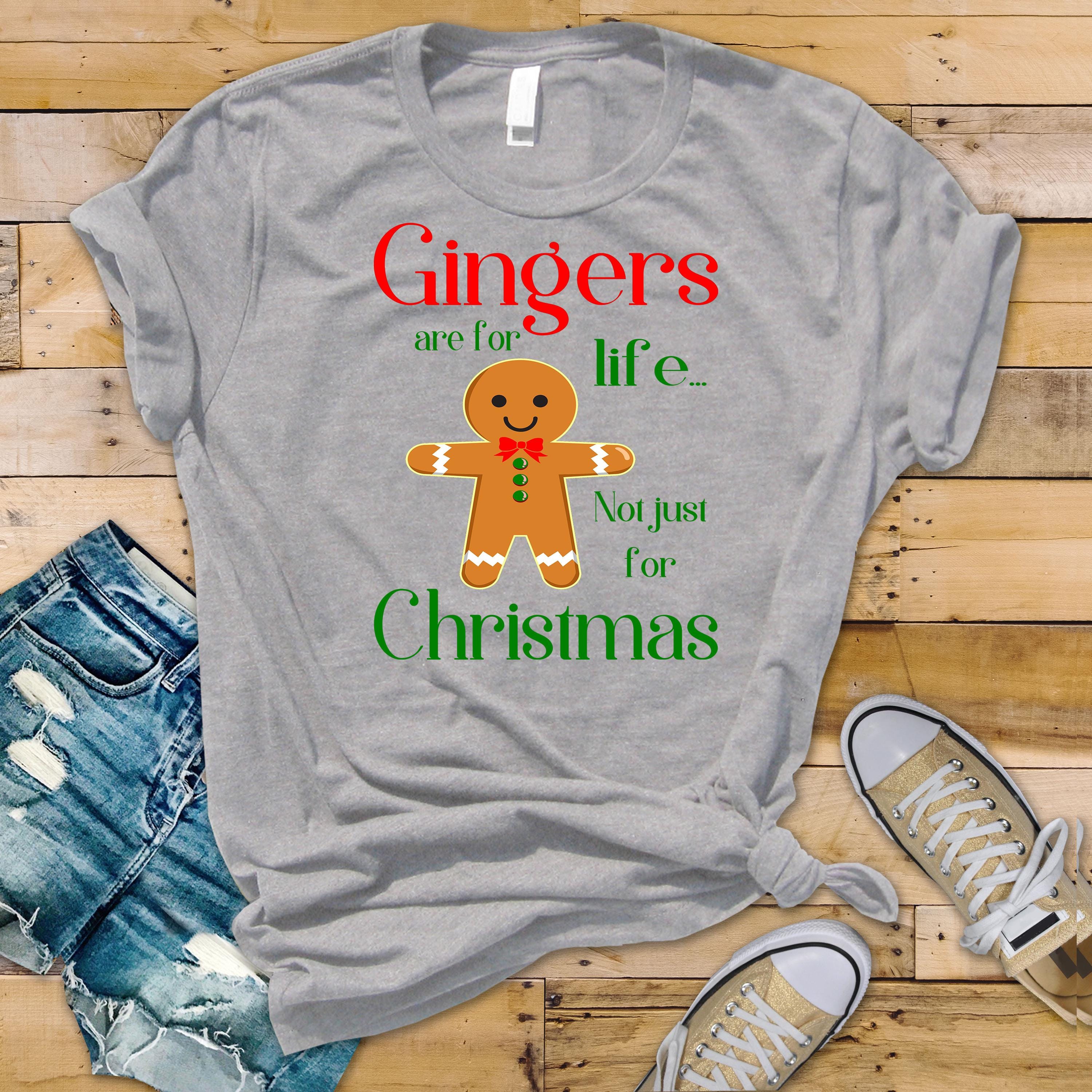 Funny Christmas T-Shirt: Ginger for Life Parody Tee