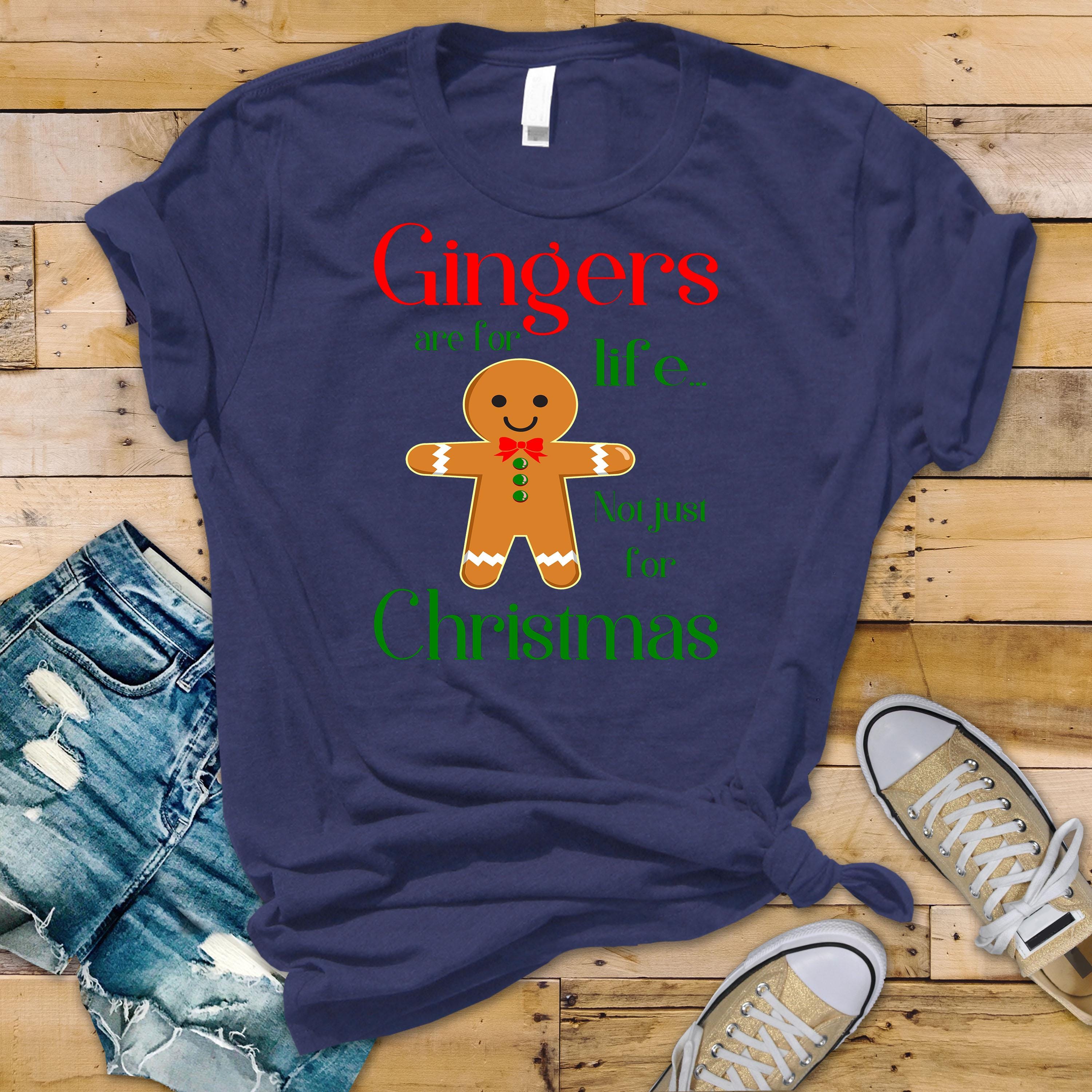 Funny Christmas T-Shirt: Ginger for Life Parody Tee