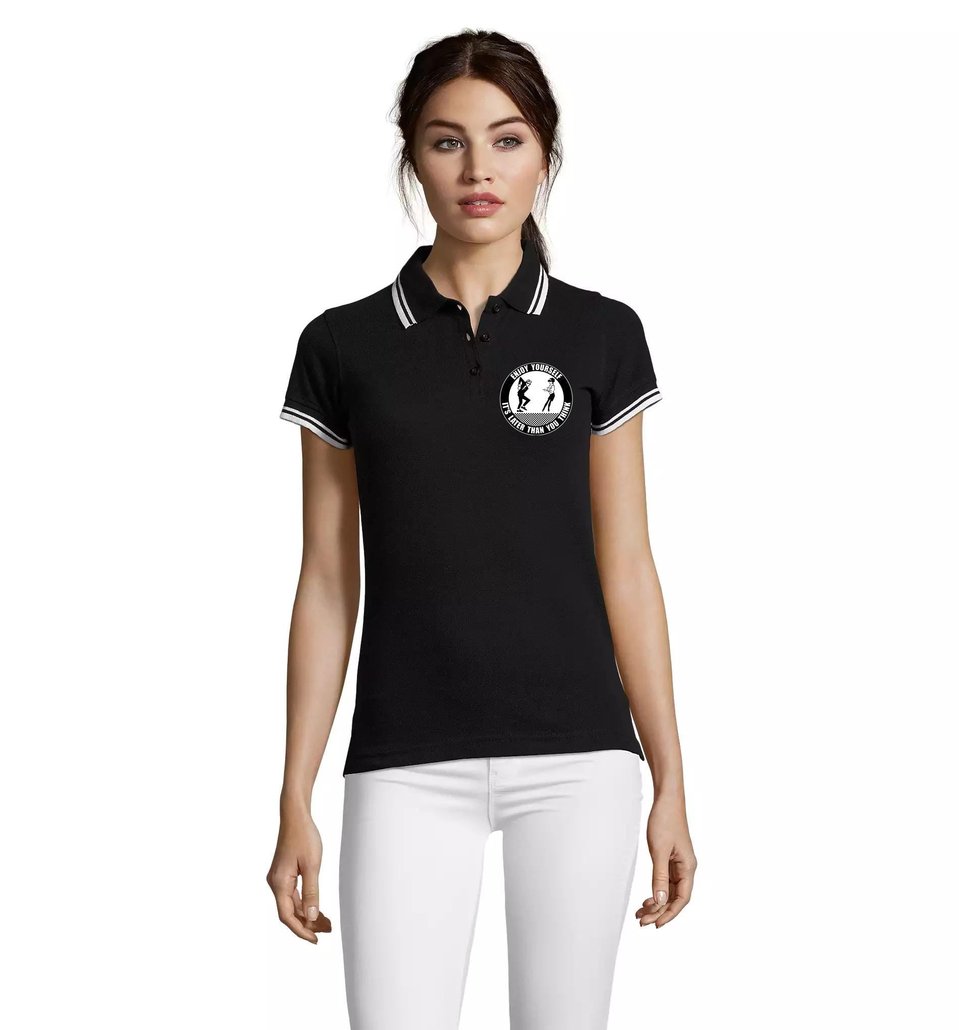 Ska Polo Shirt, Twin Tip Style With Enjoy Yourself Logo, Northern Soul Tee