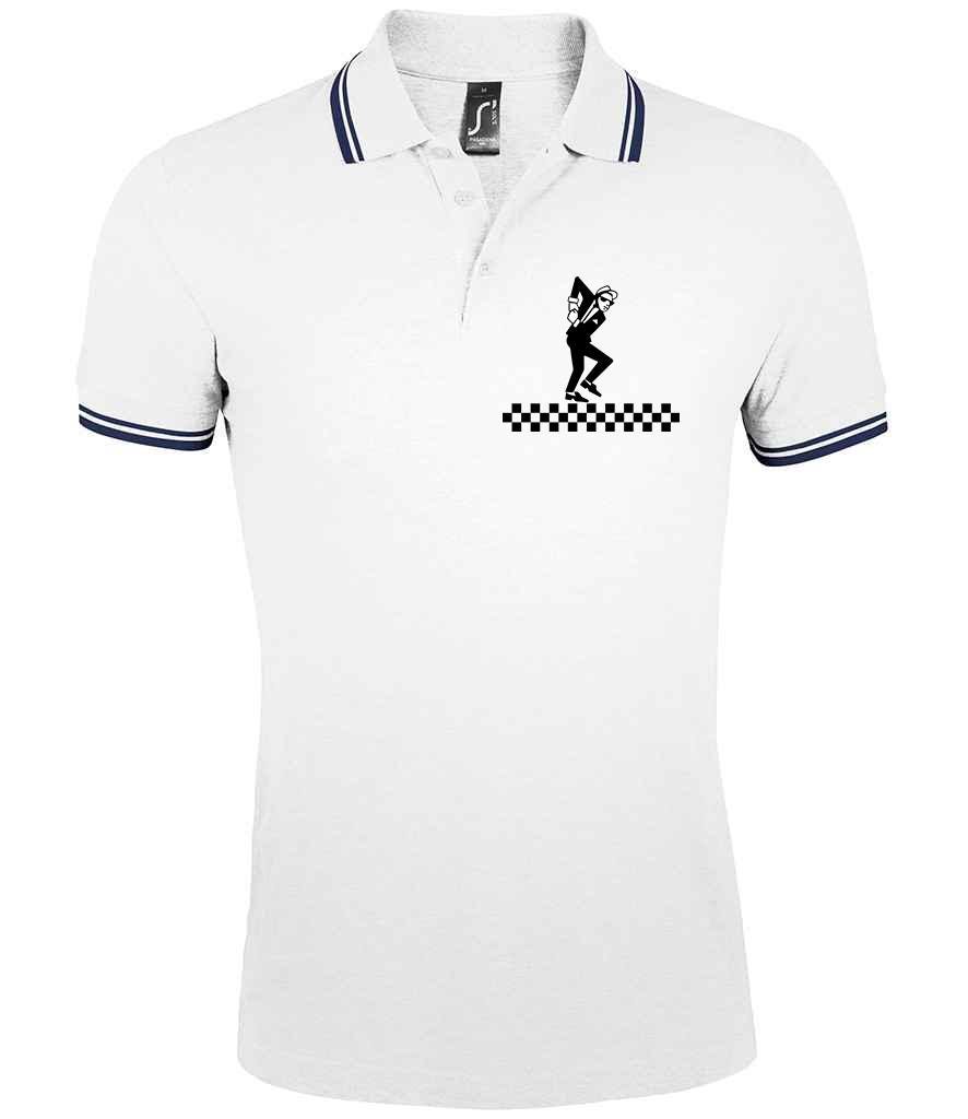 Ska Polo Shirt, Twin Tip Style With Logo, Northern Soul Tee, Two Tone