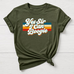 Music T-Shirt : Yes Sir I can Boogie Design, Gildan Softstyle