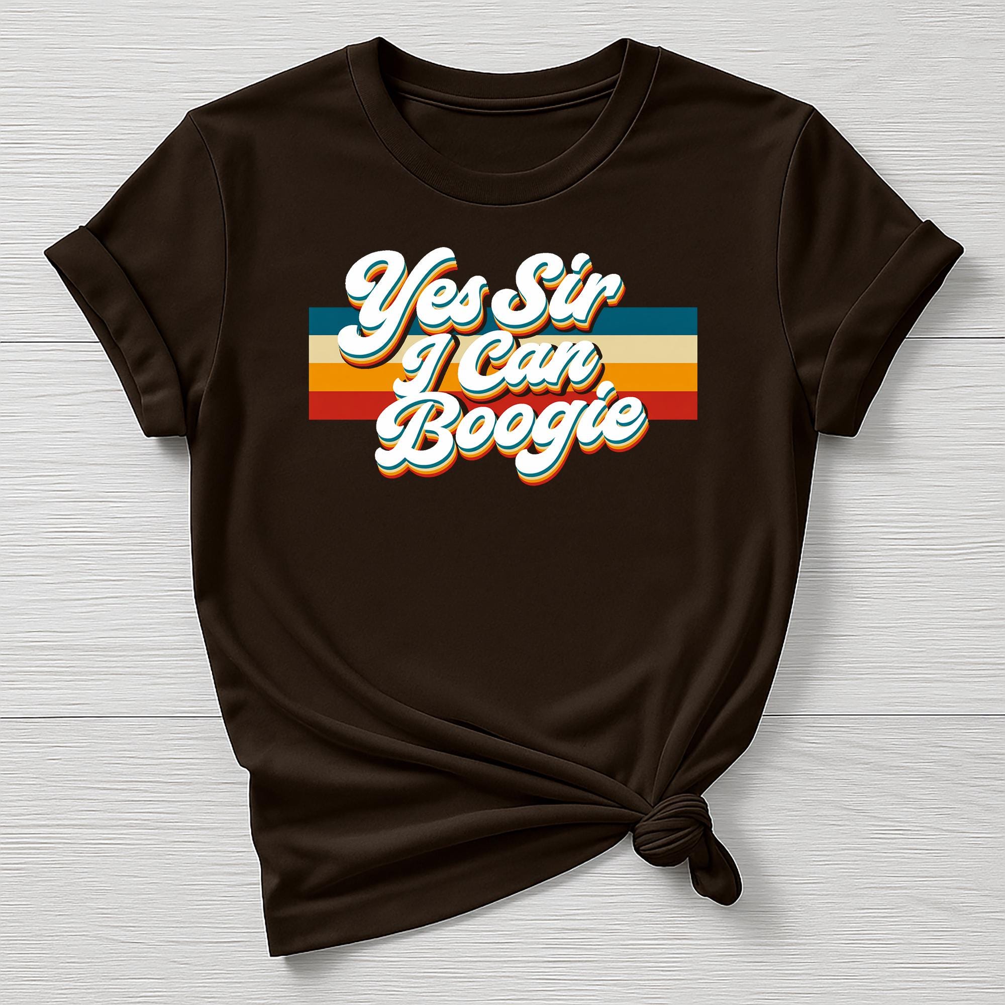 Music T-Shirt : Yes Sir I can Boogie Design, Gildan Softstyle