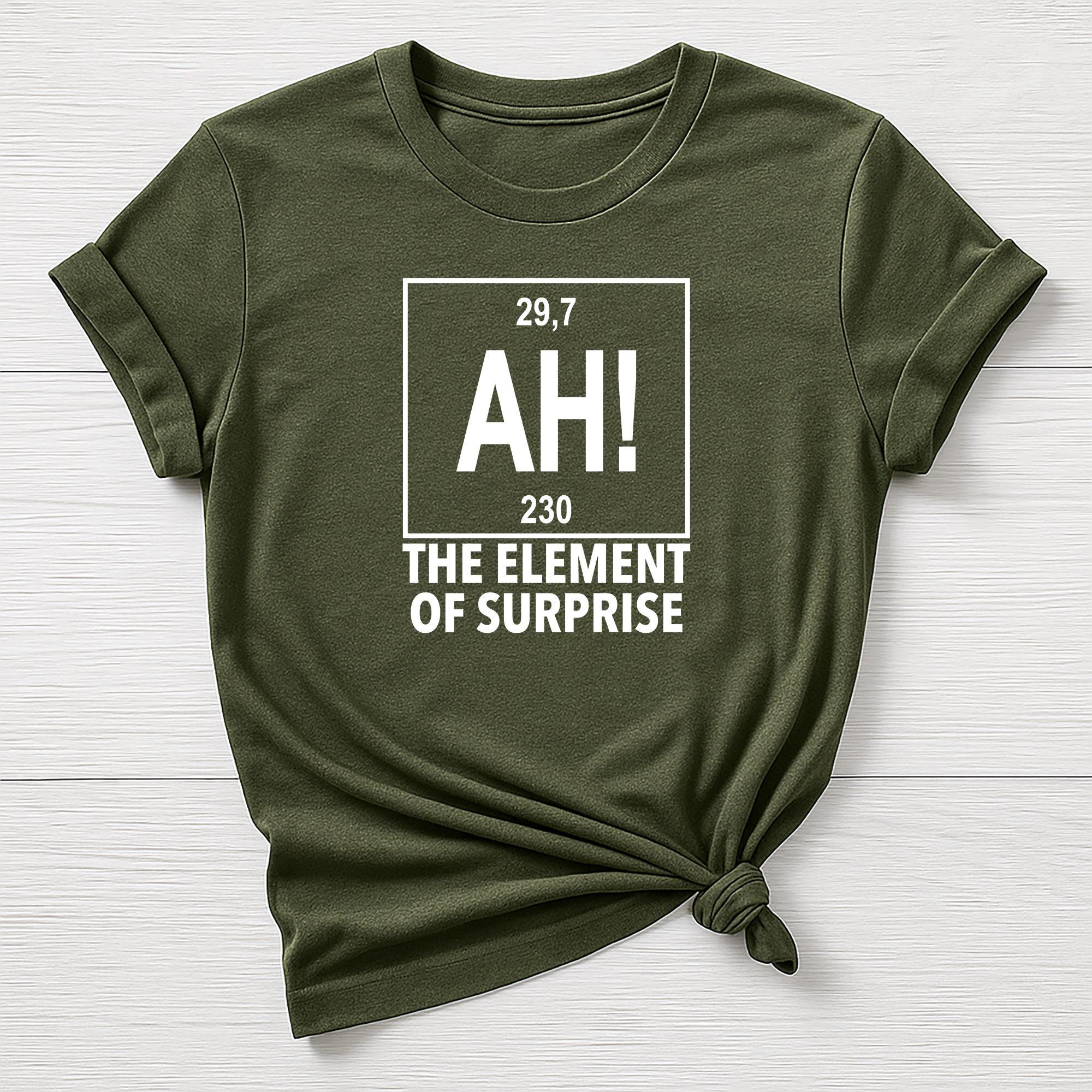 Dr Grace Movie Parody T-Shirt : AH! The Element of Surprise Design, Gildan Softstyle