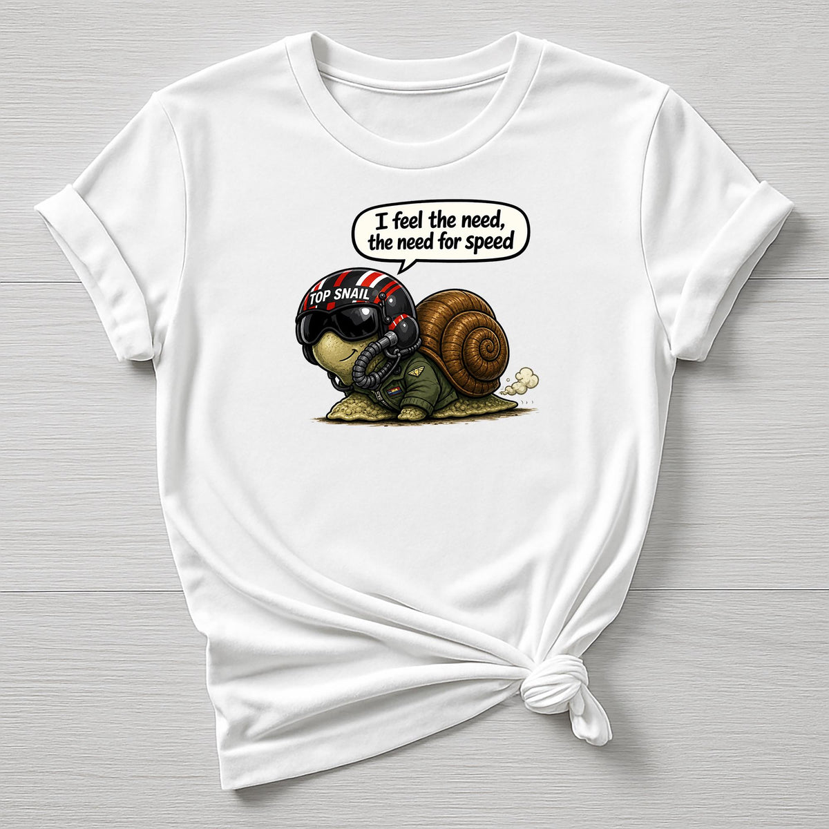 Need for Speed T-Shirt : Snail Movie Parody Design - Gildan Softstyle