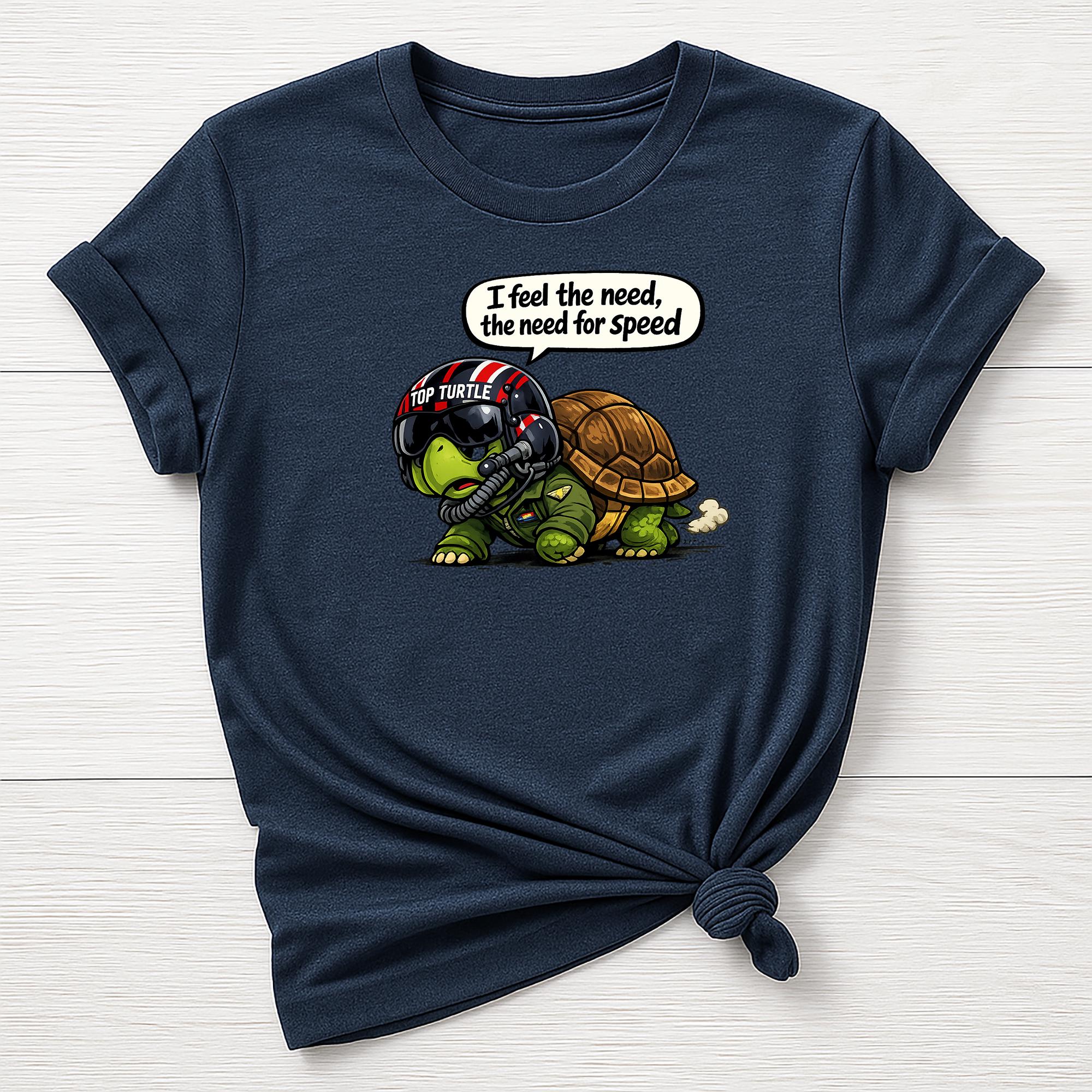 Need for Speed T-Shirt : Turtle Movie Parody Design - Gildan Softstyle