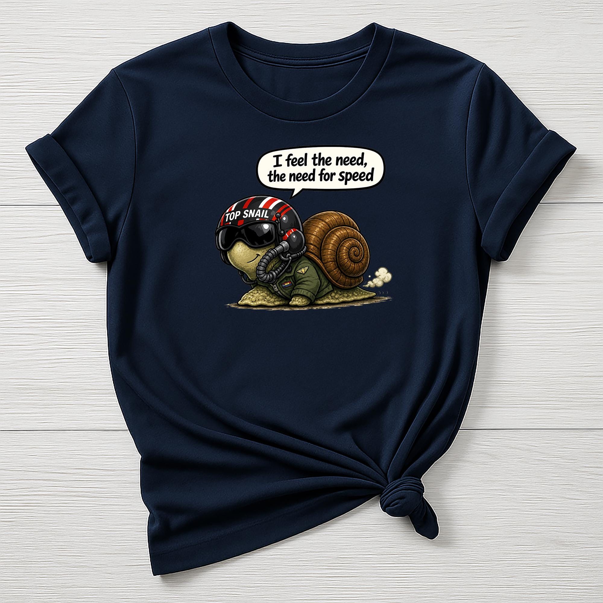 Need for Speed T-Shirt : Snail Movie Parody Design - Gildan Softstyle