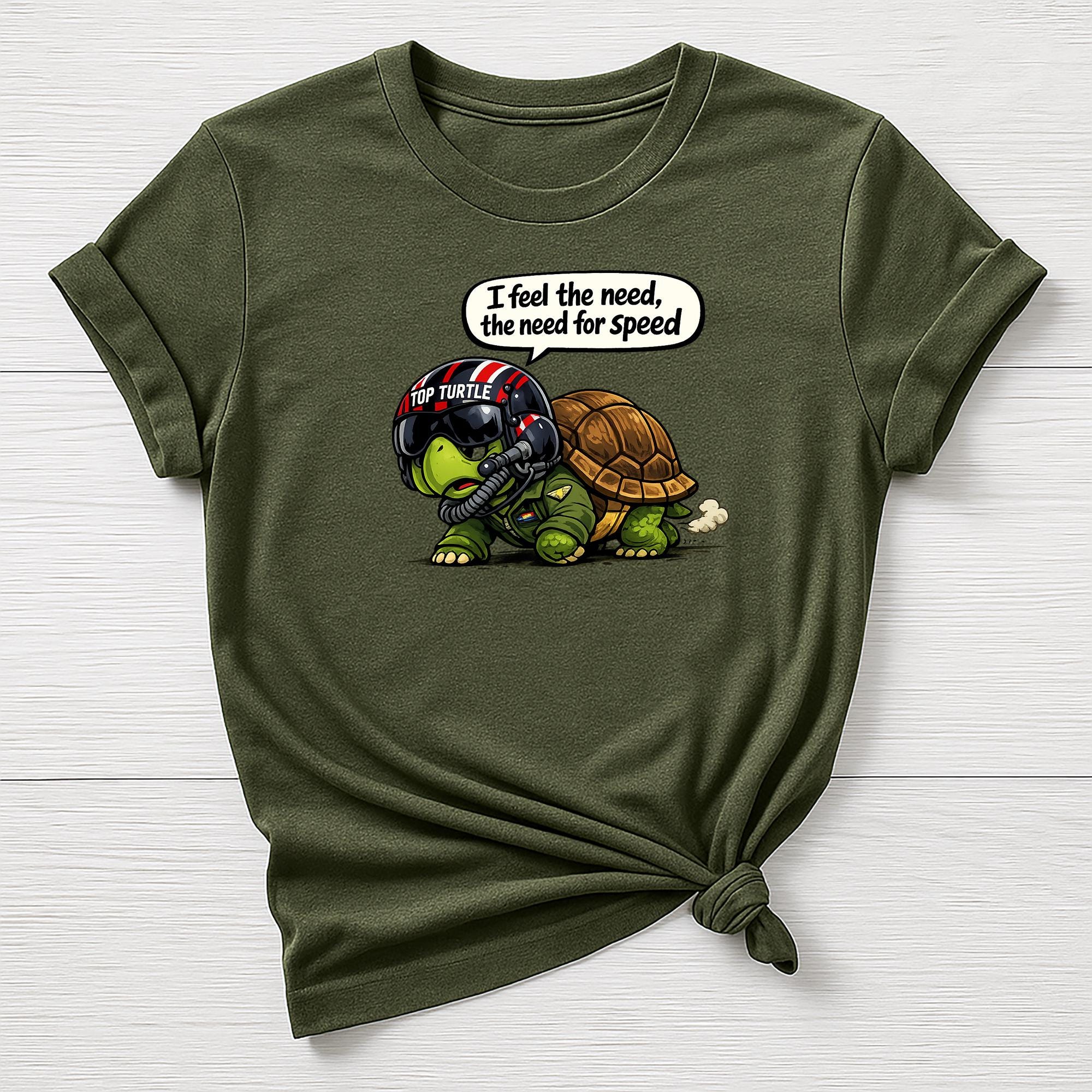 Need for Speed T-Shirt : Turtle Movie Parody Design - Gildan Softstyle