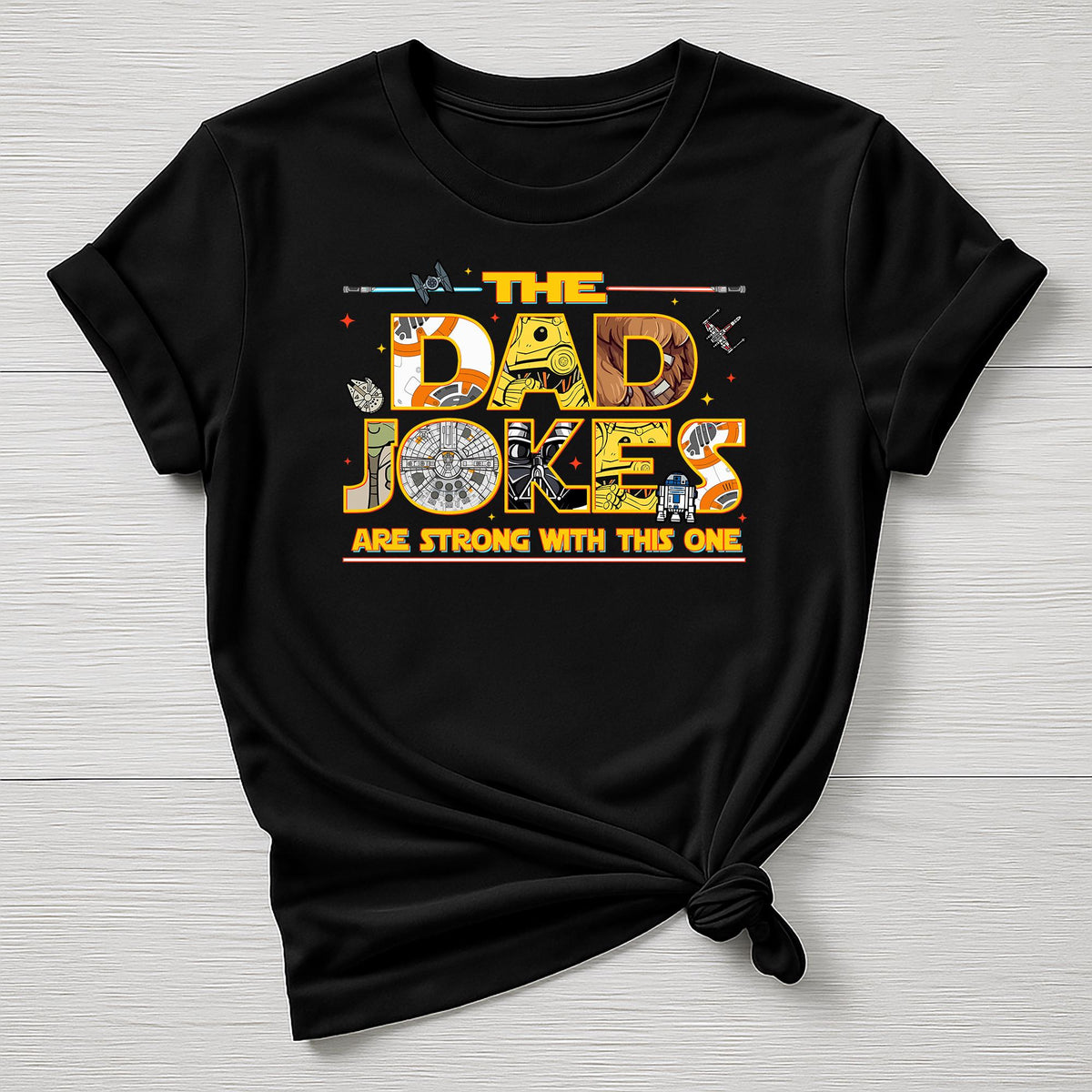 Fathers Day T-Shirt : Dad Jokes are Strong Design, Gildan Softstyle