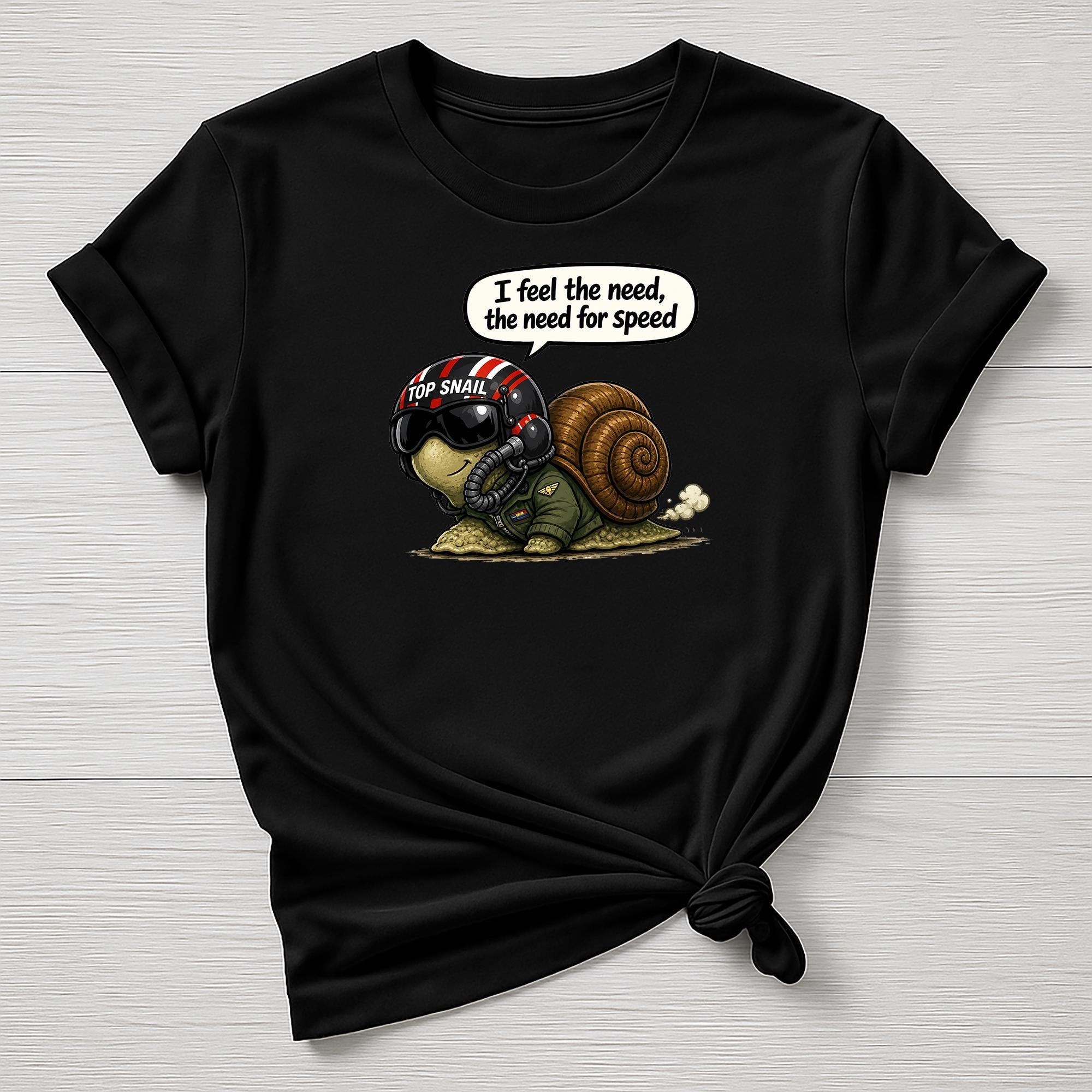 Need for Speed T-Shirt : Snail Movie Parody Design - Gildan Softstyle